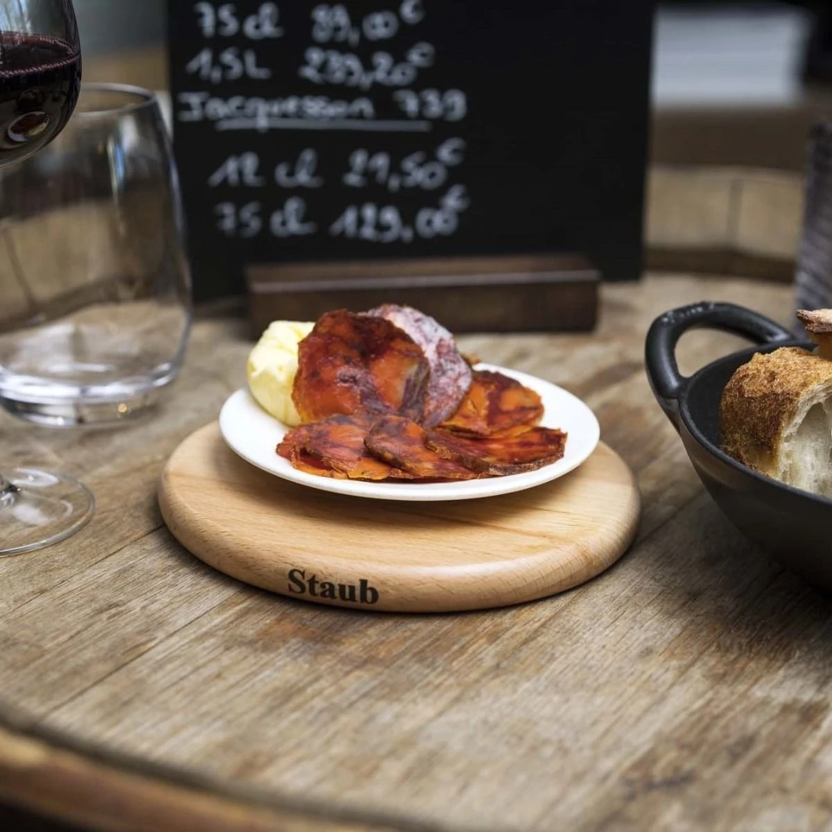 Staub 9" Round Magnetic Wooden Trivet | Large - Image 3