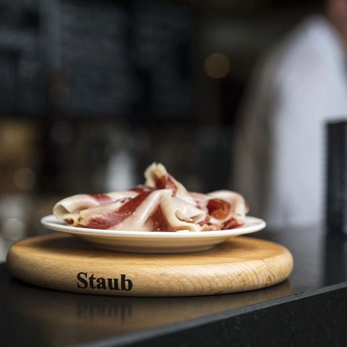 Staub 9" Round Magnetic Wooden Trivet | Large - Image 2