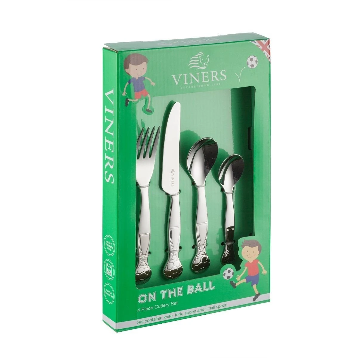 Viners 4-Piece Kids Flatware Set Giftbox | On The Ball - Image 2