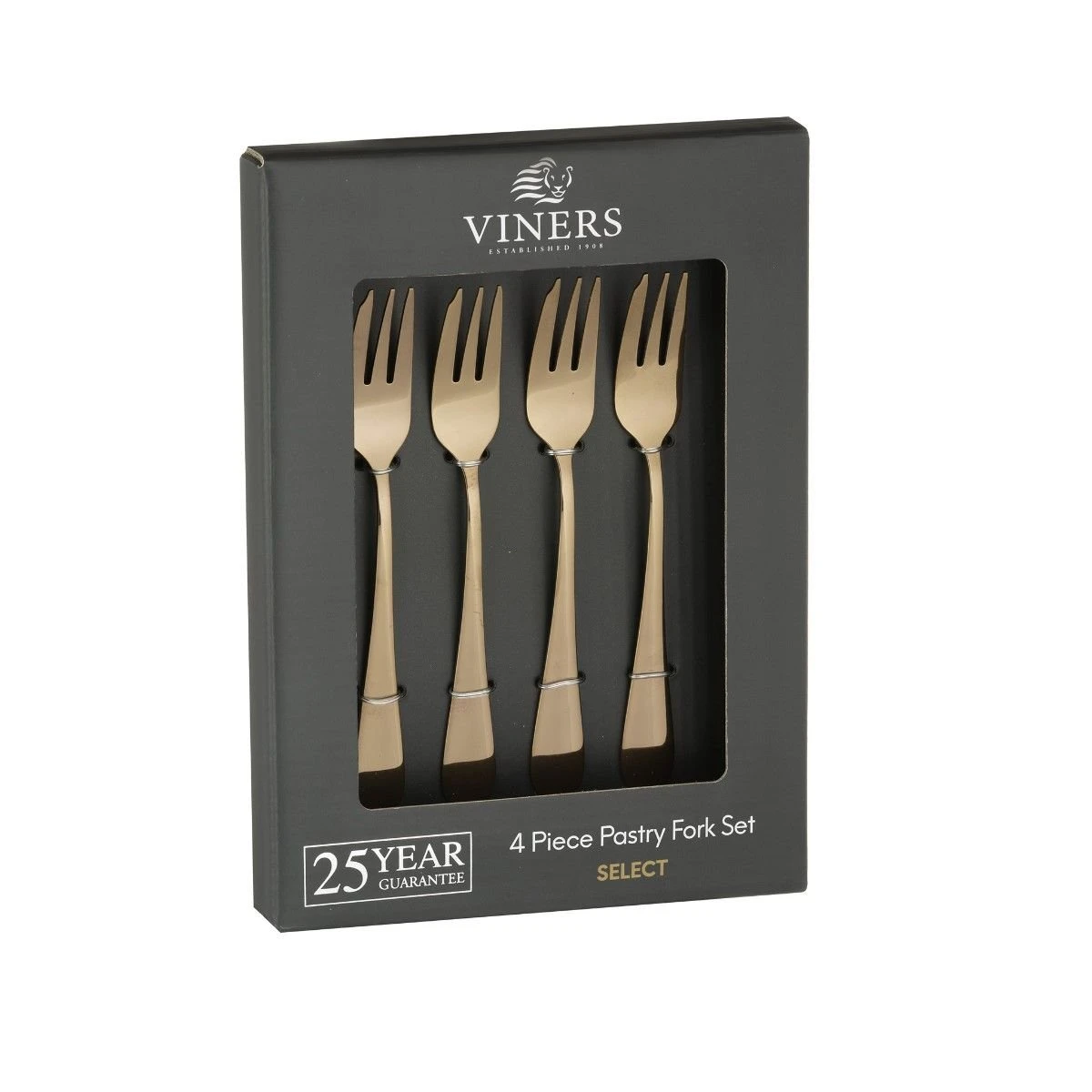 Viners Select 4-Piece Pastry Fork Set | Copper - Image 2
