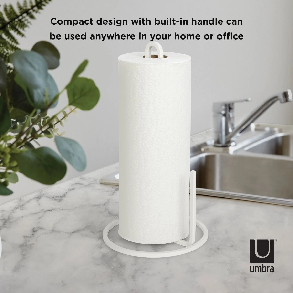 Umbra Squire Vertical Paper Towel Holder | White - Image 3