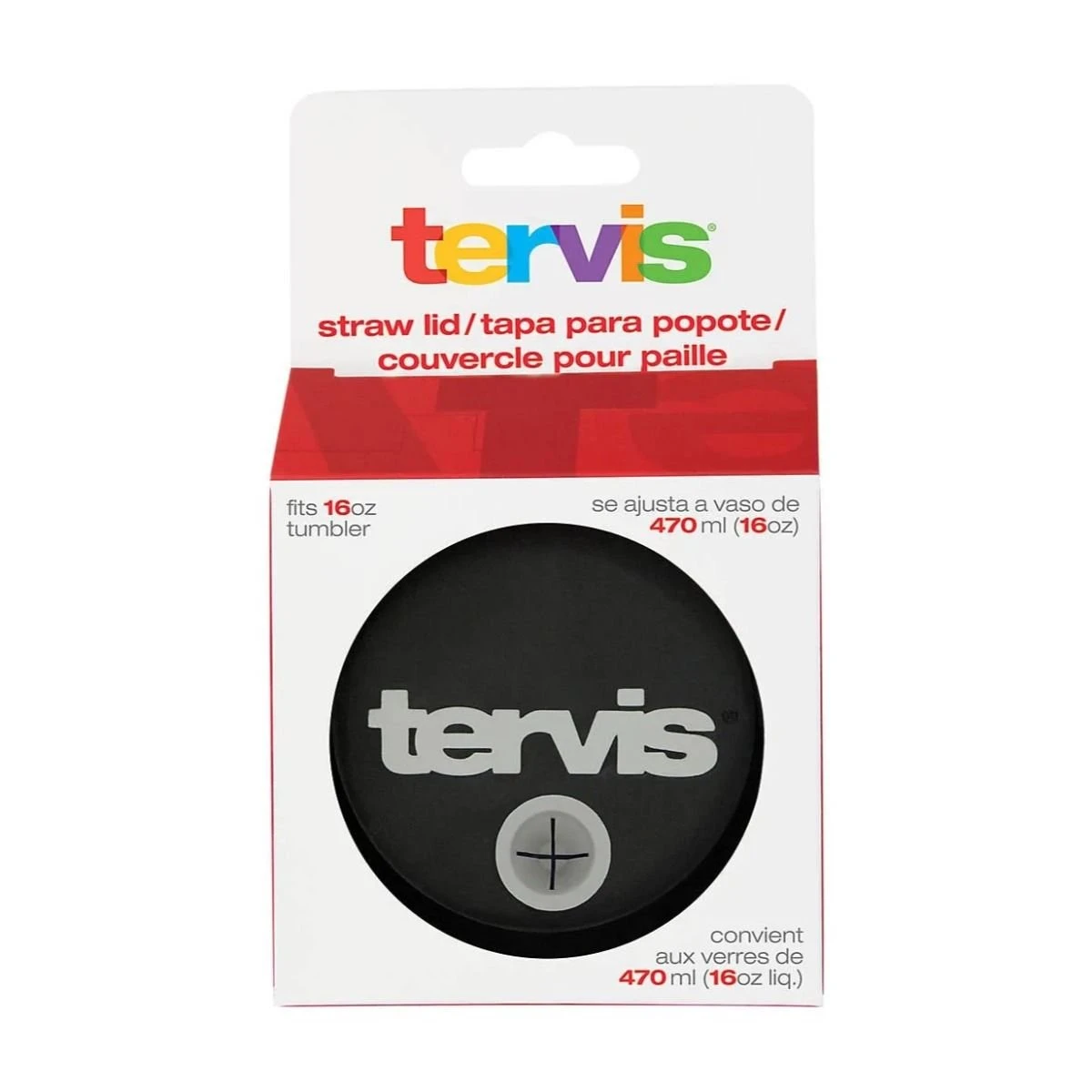 Tervis® Straw Lid | Fits 16oz Tumblers - Black - Image 2