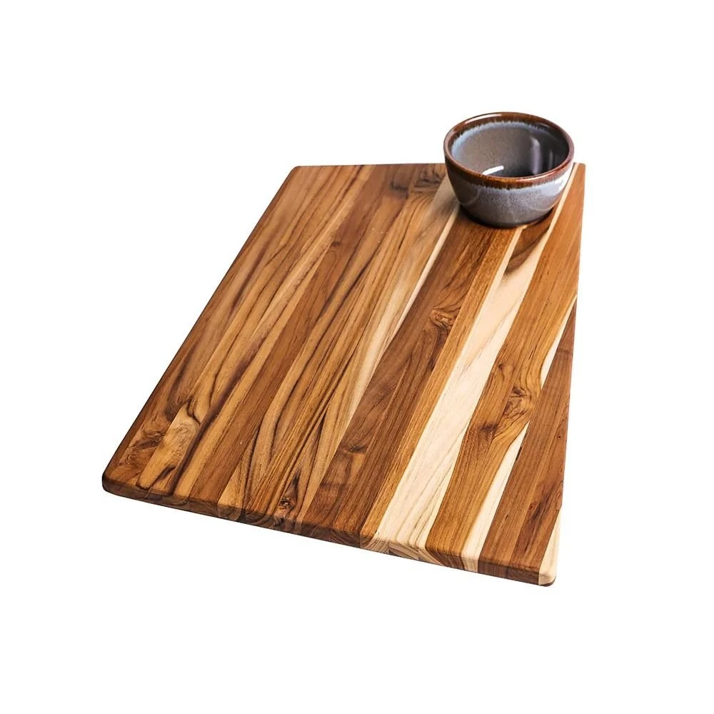 TeakHaus Trapeze Edge Grain Cutting/Serving Board | 19" X 12.5" X .55" - Image 3