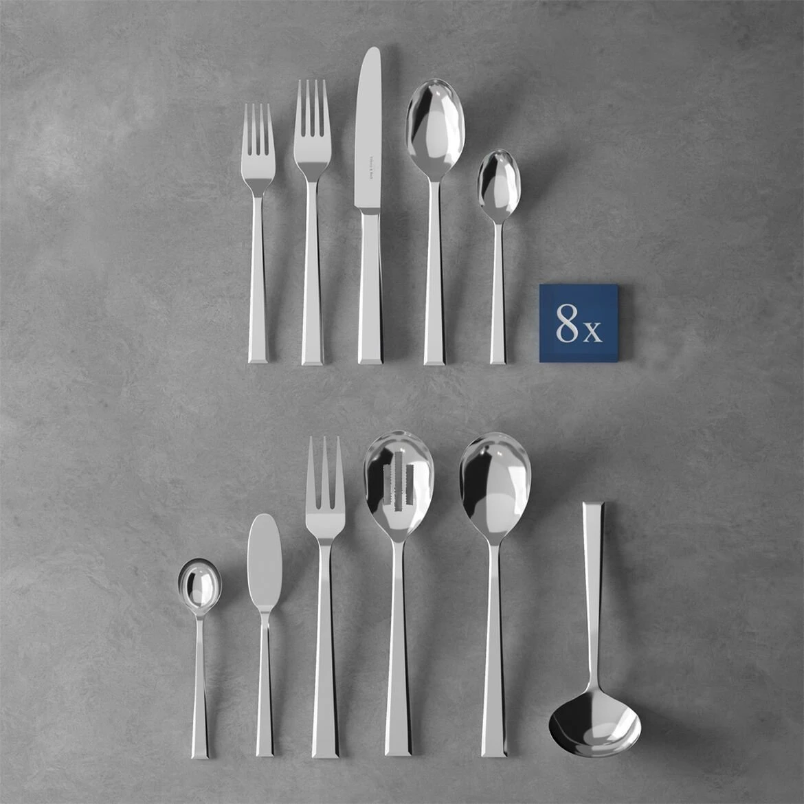 Villeroy & Boch 46-Piece Stainless Steel Flatware & Serving Set | Victor - Image 3