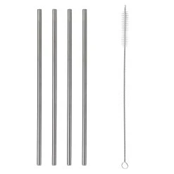 Typhoon PURE Metal Straws & Brush | Set Of 4