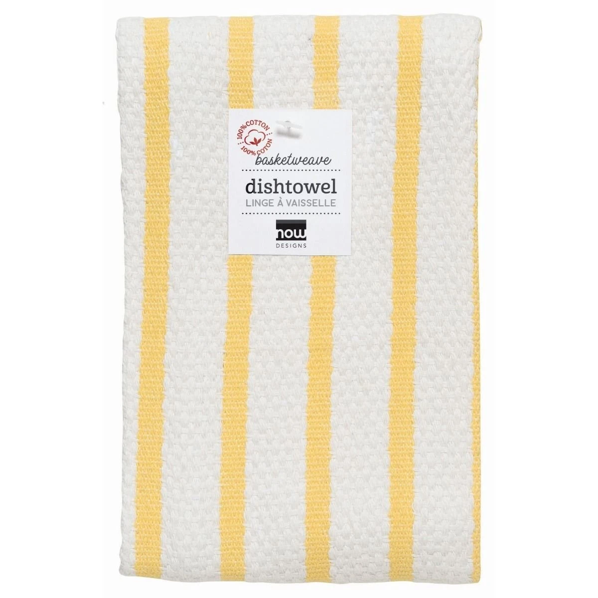 Danica Brands Now Designs By Danica Basketweave Dishtowel | Lemon - Image 2