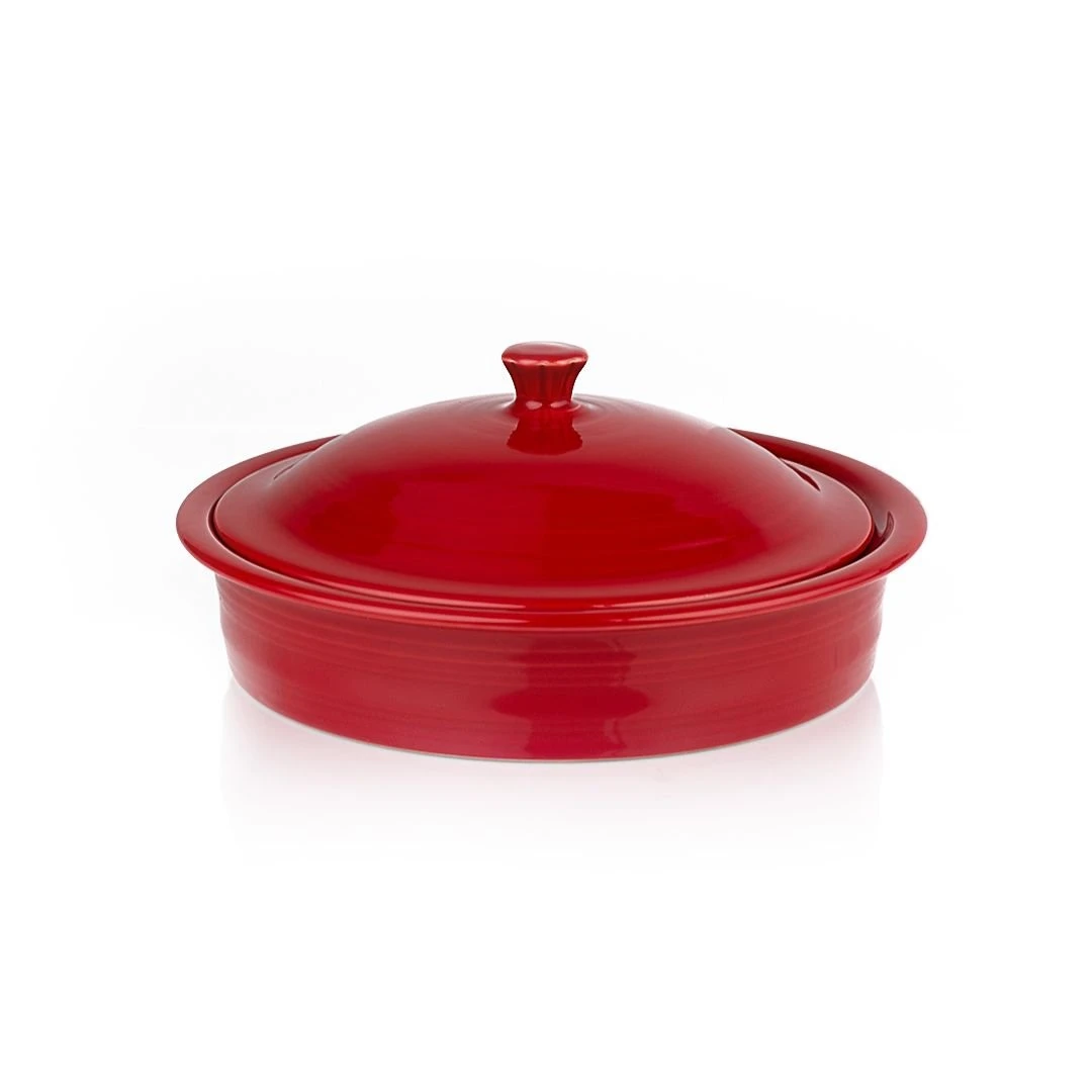 Fiesta® Small Covered Casserole/Tortilla Warmer | Scarlet