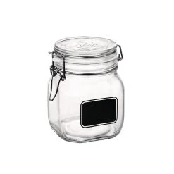 Bormioli Rocco 0.75L Swing Top Storage Jar With Chalkboard Label