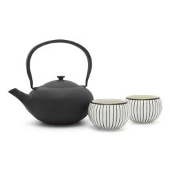 Bredemeijer Shanxi Cast Iron Tea Set With Mugs | Black