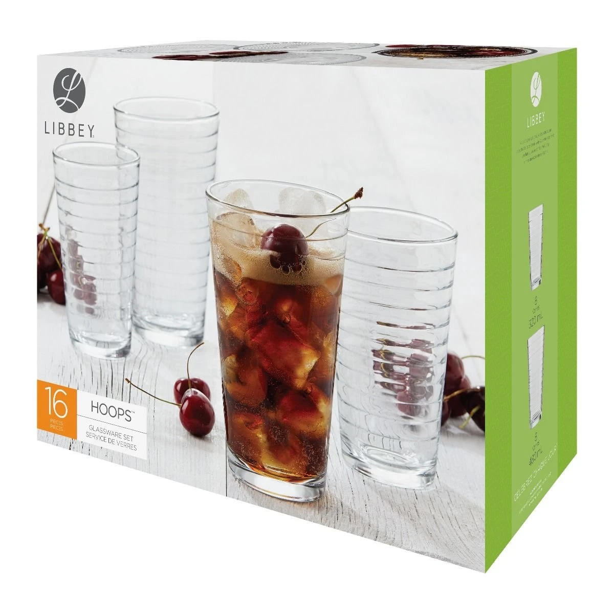 Libbey Hoops 16-Piece Glassware Set - Image 2