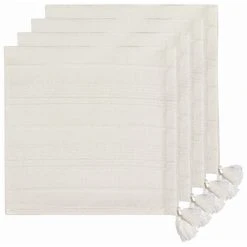 Danica Brands Danica Heirloom 19" X 19" Woven Napkins With Tassels (Set Of 4) | Blanca