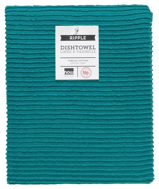 Danica Brands Now Designs By Danica Ripple Dishtowel | Peacock Blue - Image 2