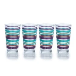 Fiesta® 16oz Tapered Cooler Glassware (Set Of 4) | Desert Stripes