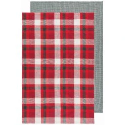 Danica Brands Now Designs By Danica Second Spin 18" X 28" Dishtowels (Set Of 2) | Tannenbaum Plaid