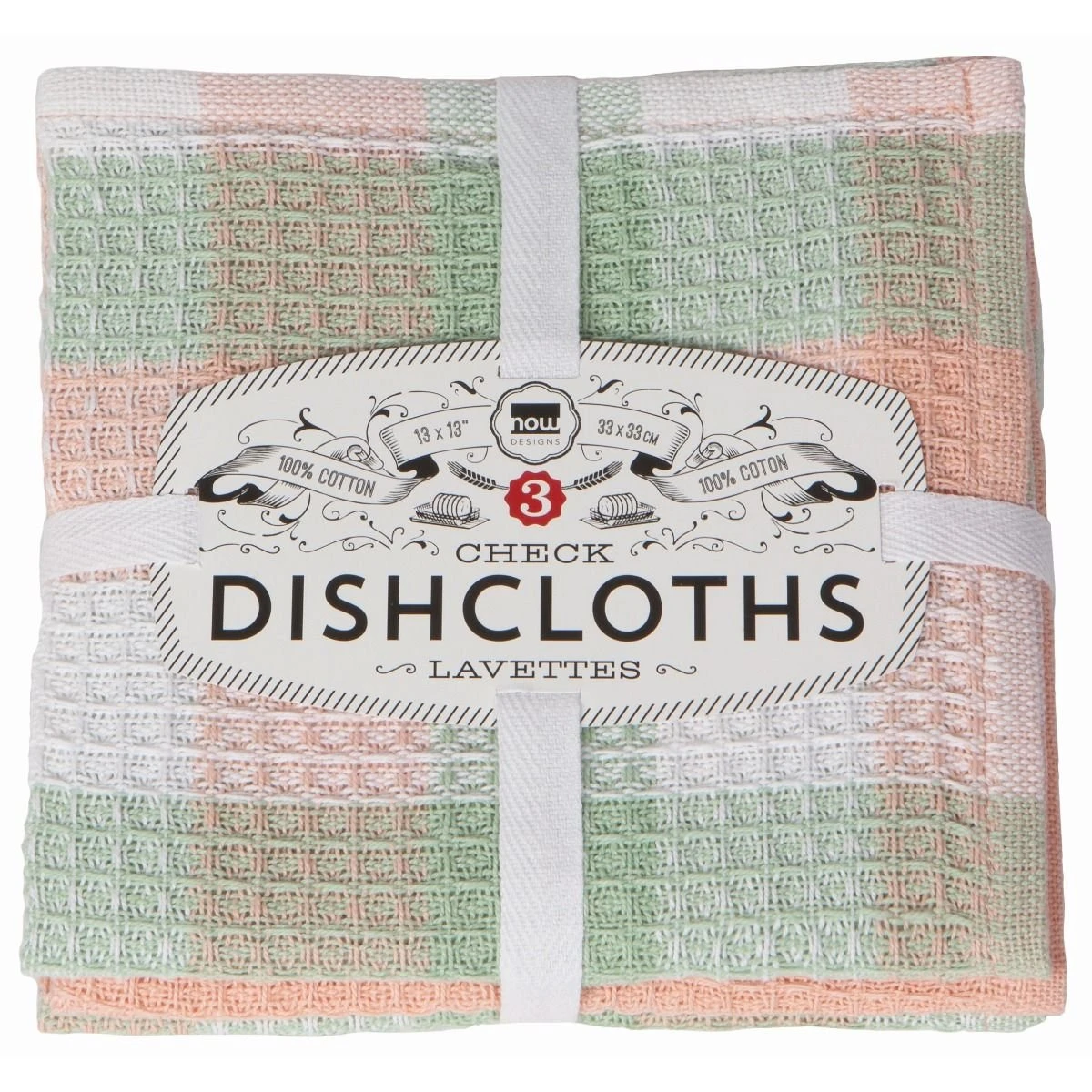 Danica Brands Now Designs By Danica Check Dishcloths (Set Of 3) | Dawn
