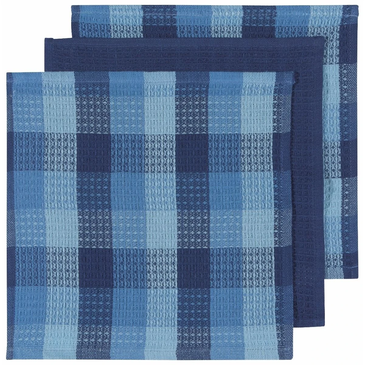 Danica Brands Now Designs By Danica Check Dishcloths (Set Of 3) | Indigo - Image 2