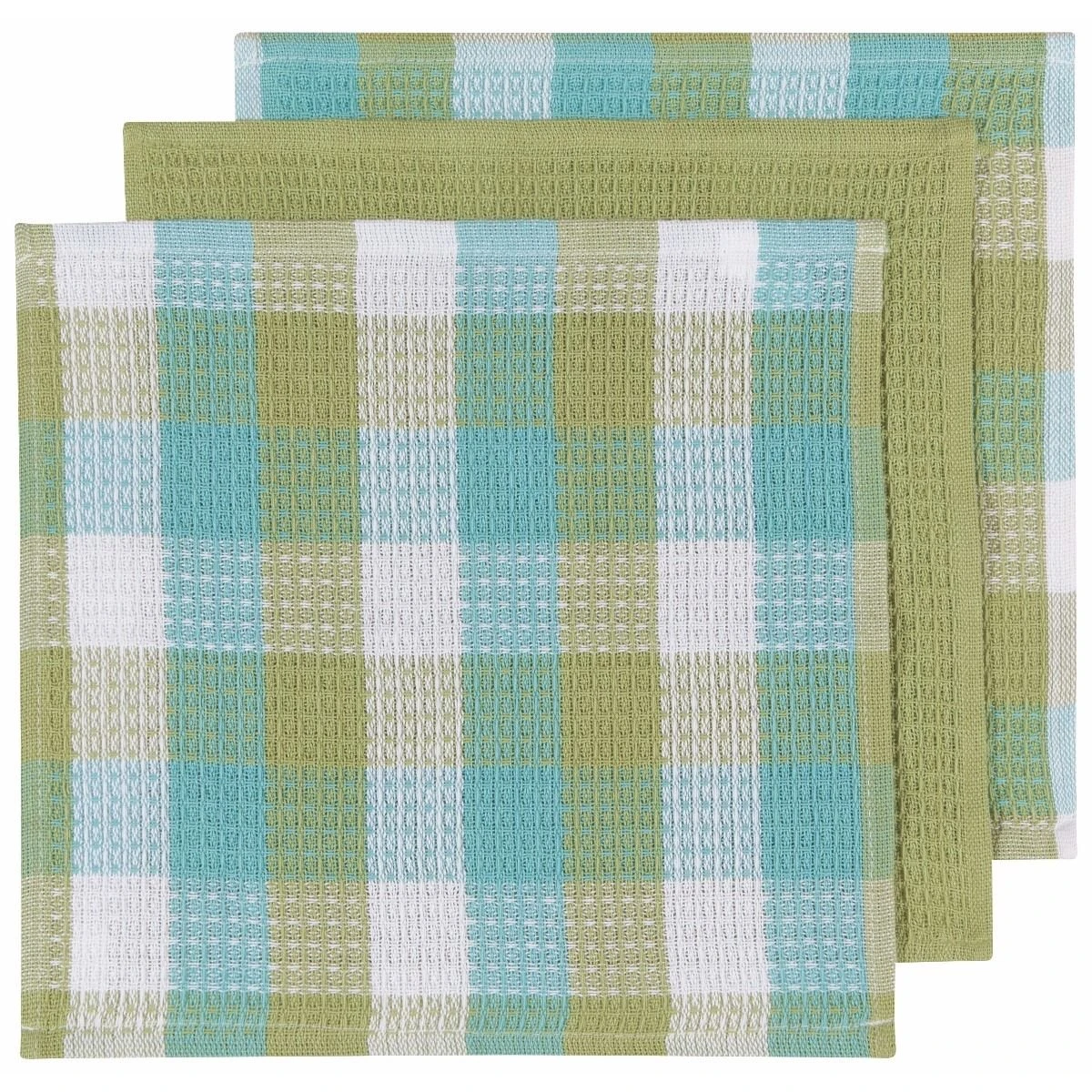 Danica Brands Now Designs By Danica Check Dishcloths (Set Of 3) | Leaf - Image 2