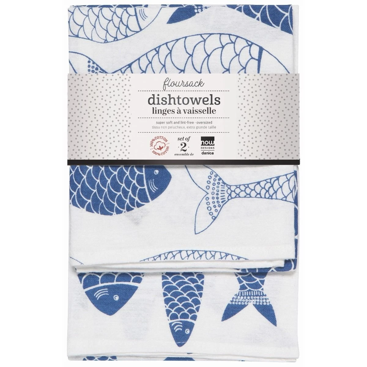 Danica Brands Now Designs By Danica Floursack Dishtowels (Set Of 2) | Royal Blue Fish Market - Image 2