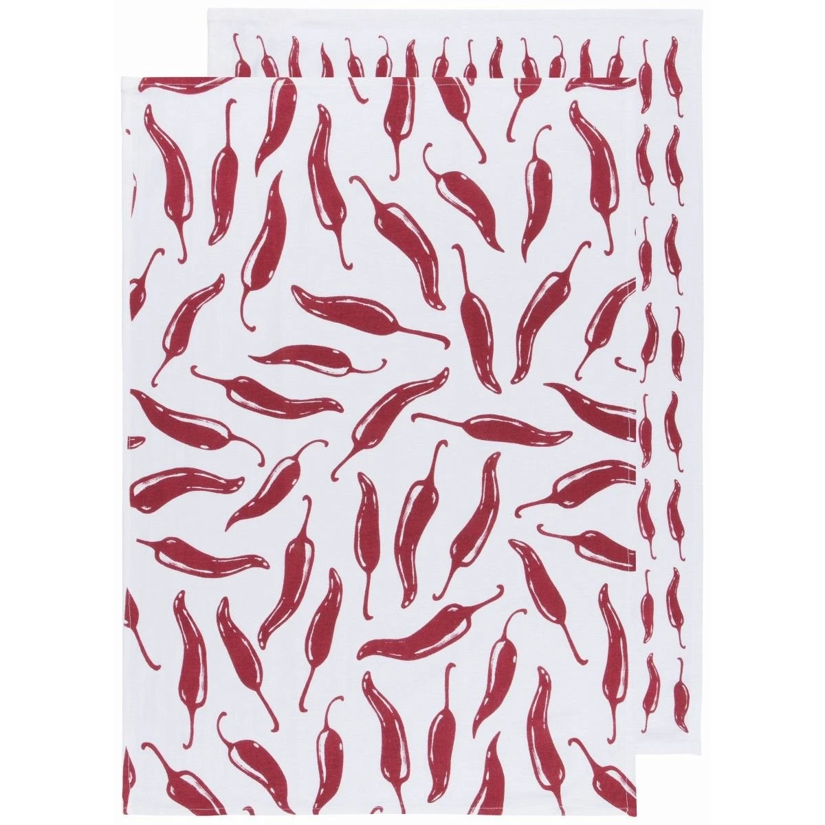 Danica Brands Now Designs By Danica Floursack Dishtowels (Set Of 2) | Carmine Chili Peppers