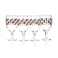 Fiesta® 16oz All Purpose Goblet Glassware (Set Of 4) | Slate Fiesta® Dots