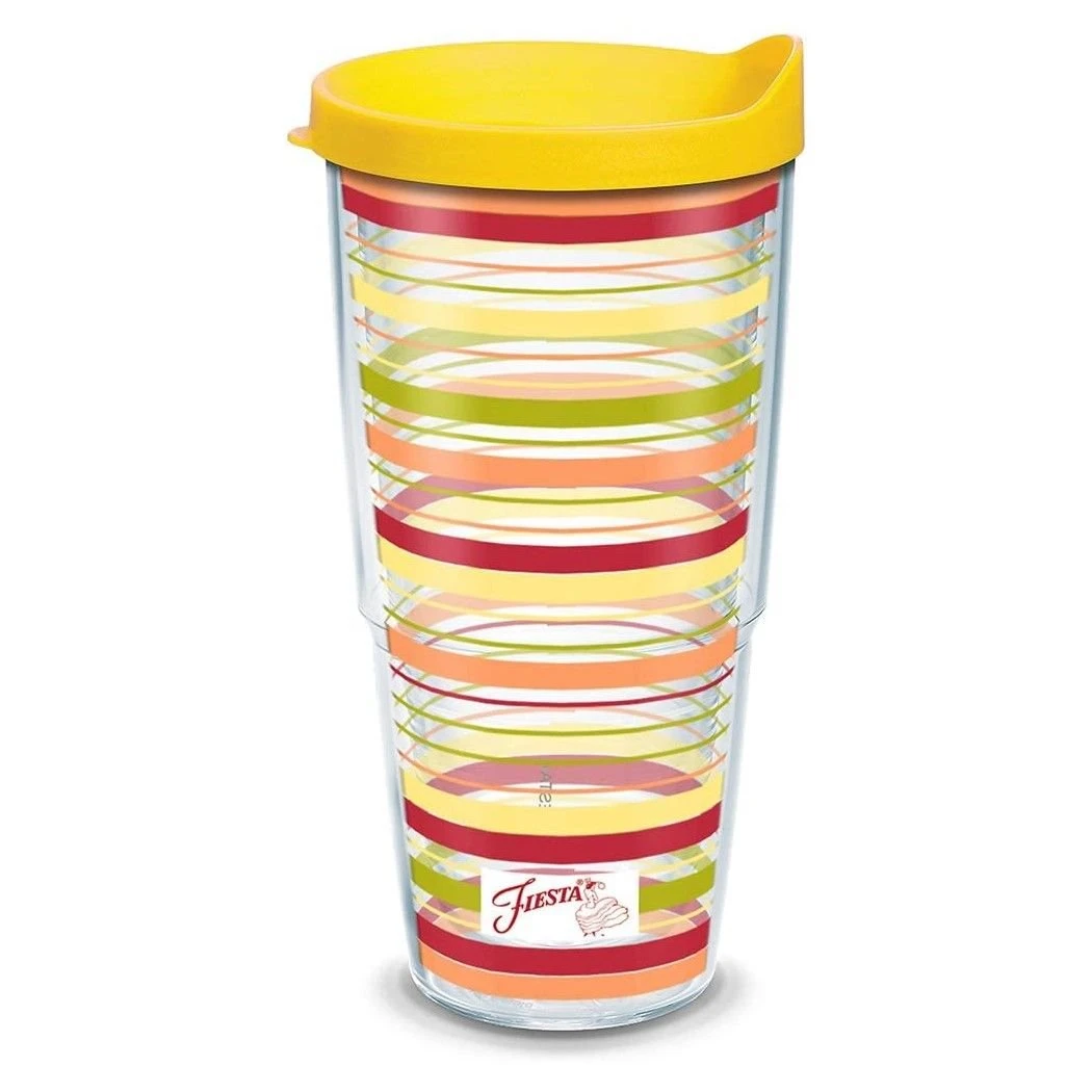 Tervis® 24oz Double-Walled Insulated Tumbler With Lid | Fiesta® Stripes - Sunny
