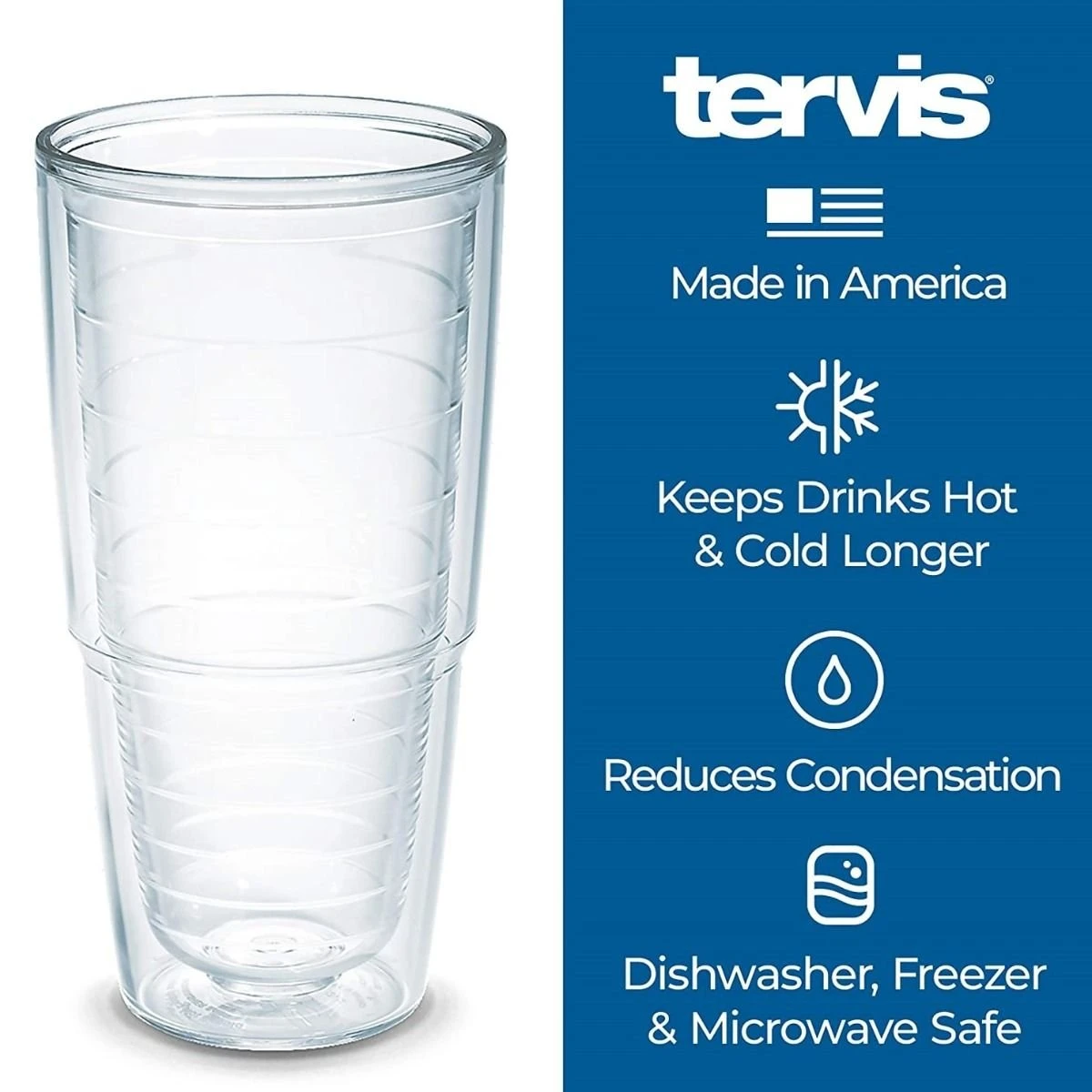 Tervis® 24oz Double-Walled Insulated Tumbler With Lid | Fiesta® Dots - Lapis - Image 3