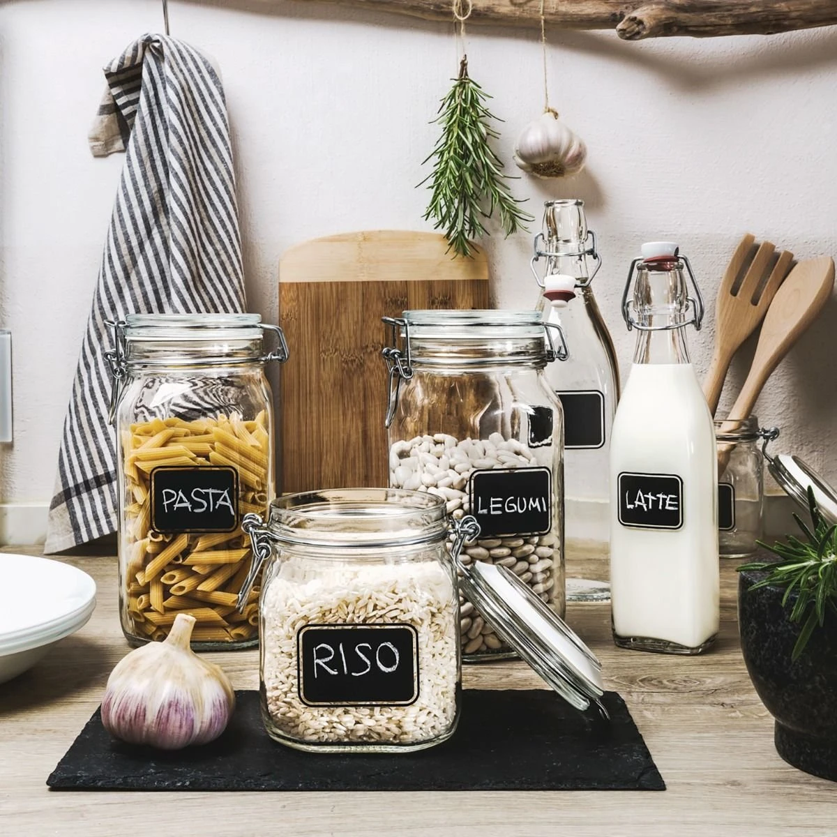 Bormioli Rocco 33.75oz Swing Top Glass Bottle With Chalkboard Label - Image 2