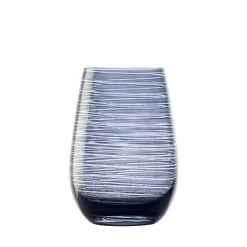 Stolzle 15.75oz Olympia Twister Glass Tumblers - Set Of 6 | Smokey Blue