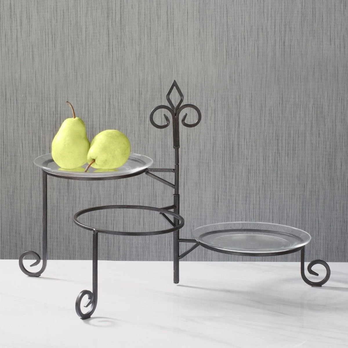 Tripar International Keller 3-Tier Swivel Plate Stand | Mahogany - Image 3