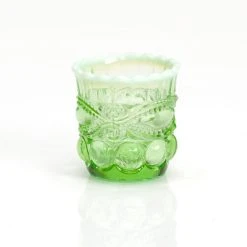 Mosser Glass Eye Winker Toothpick Holder | Green Opal