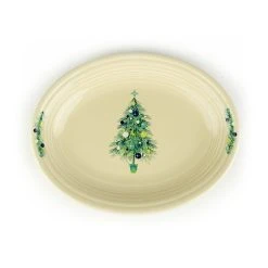Fiesta® 11.6" Medium Oval Serving Platter | Blue Christmas Tree