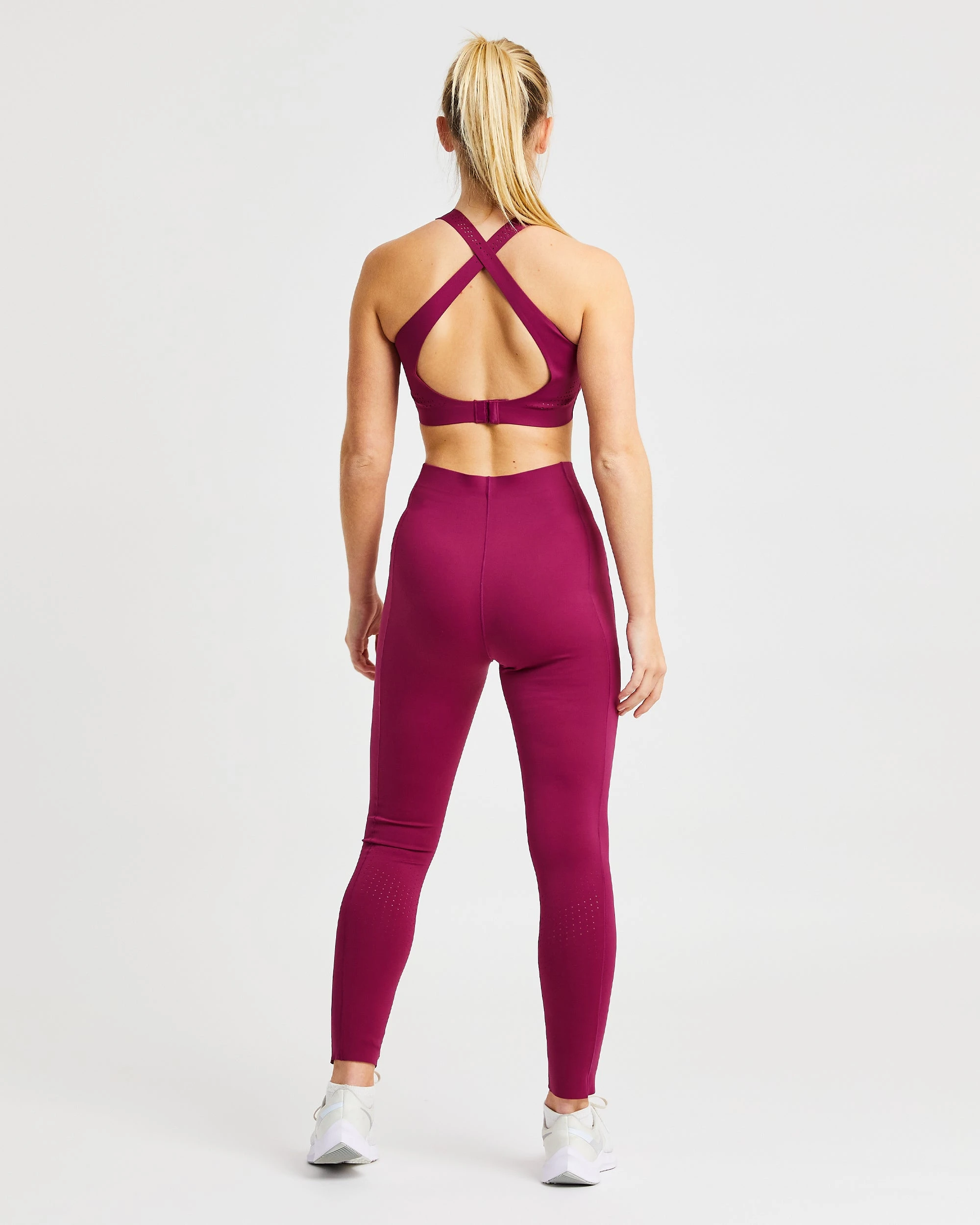 AYBL Fusion Sports Bra - Berry Wine - Image 4