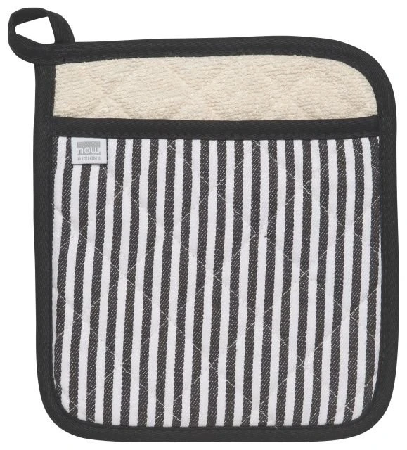Danica Brands Now Designs By Danica Superior Potholder | Narrow Stripe Black