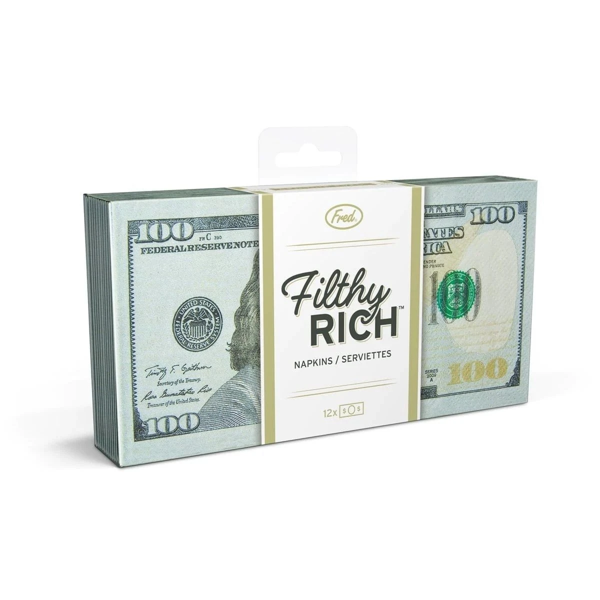 Fred Filthy Rich Money Decal Cocktail Napkins | Set Of 12 - Image 4