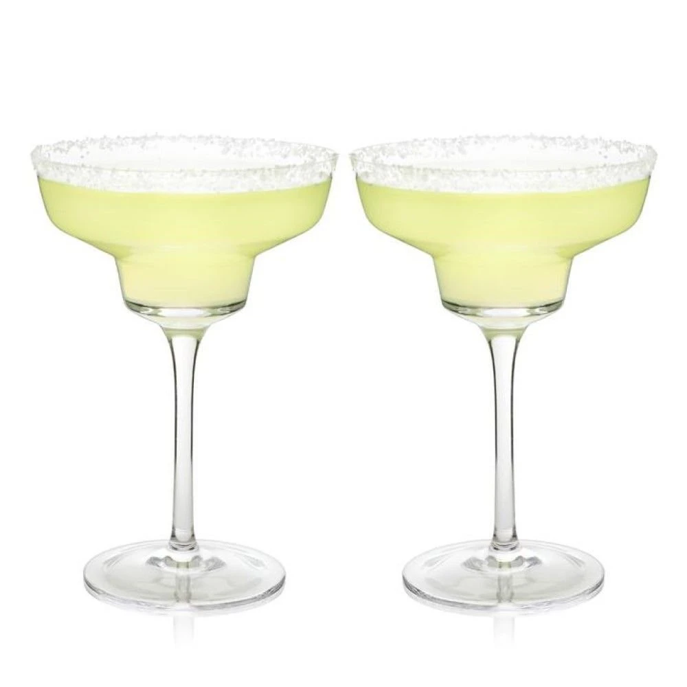 Viski® Angled Crystal Margarita Glasses - Image 2