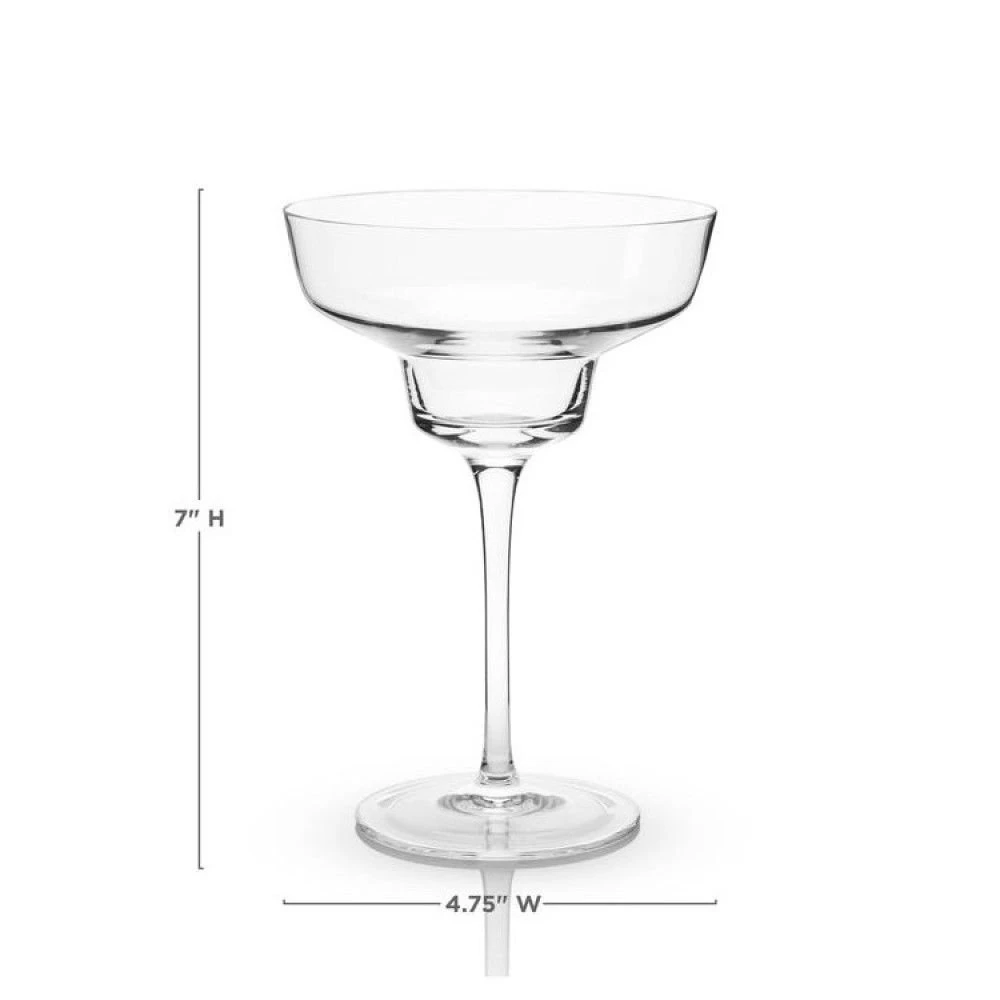 Viski® Angled Crystal Margarita Glasses - Image 3