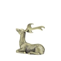 True Brands Rustic Holiday Gilded Deer Bottle Opener