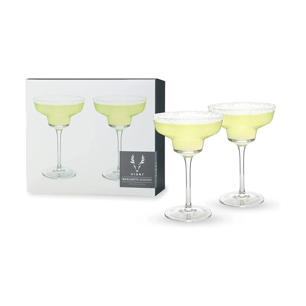 Viski® Angled Crystal Margarita Glasses - Image 5