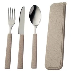 Viners Organic 3-Piece On The Go Cutlery Set & Case