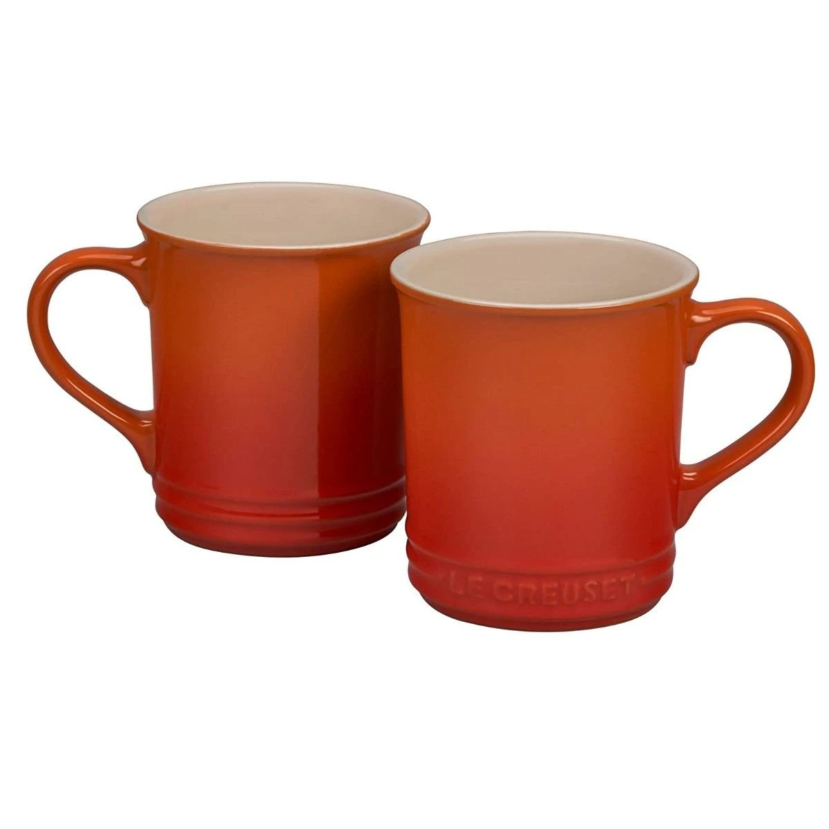 Le Creuset 1.25 Qt. Demi Kettle Tea Pot + 2 - 14oz Mugs Set | Flame Orange - Image 2