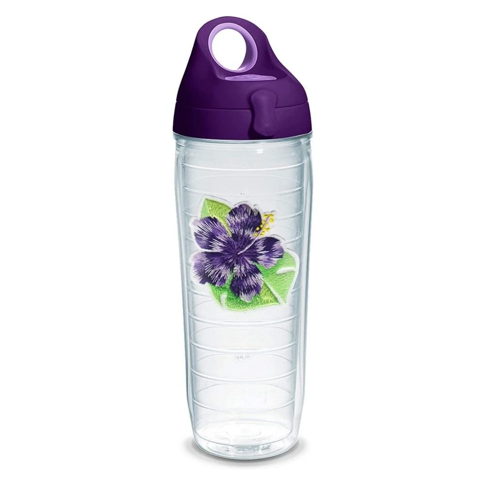 Tervis® 24oz Double-Walled Insulated Tumbler With Water Bottle Lid | Island Hibiscus - Purple