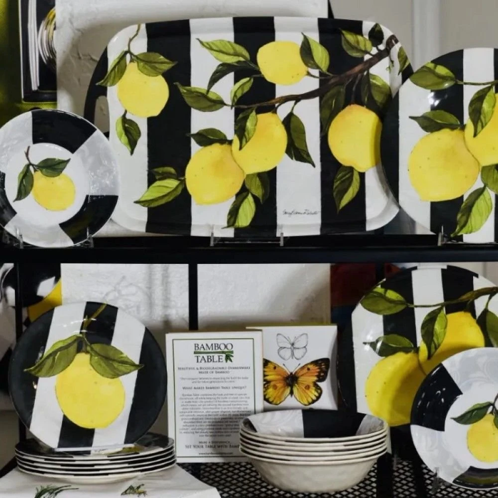 Bamboo Table Dinner Plate | Lemon Branch - Image 4