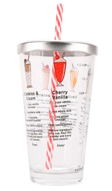 Kikkerland Recipe Glass | Milkshake - Image 2