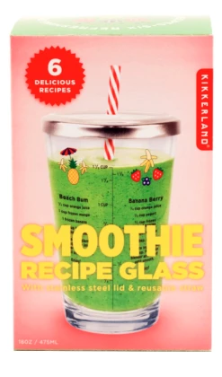 Kikkerland Recipe Glass | Smoothie