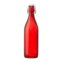 Bormioli Rocco 33.75oz Swing Top Giara Glass Bottle | Red