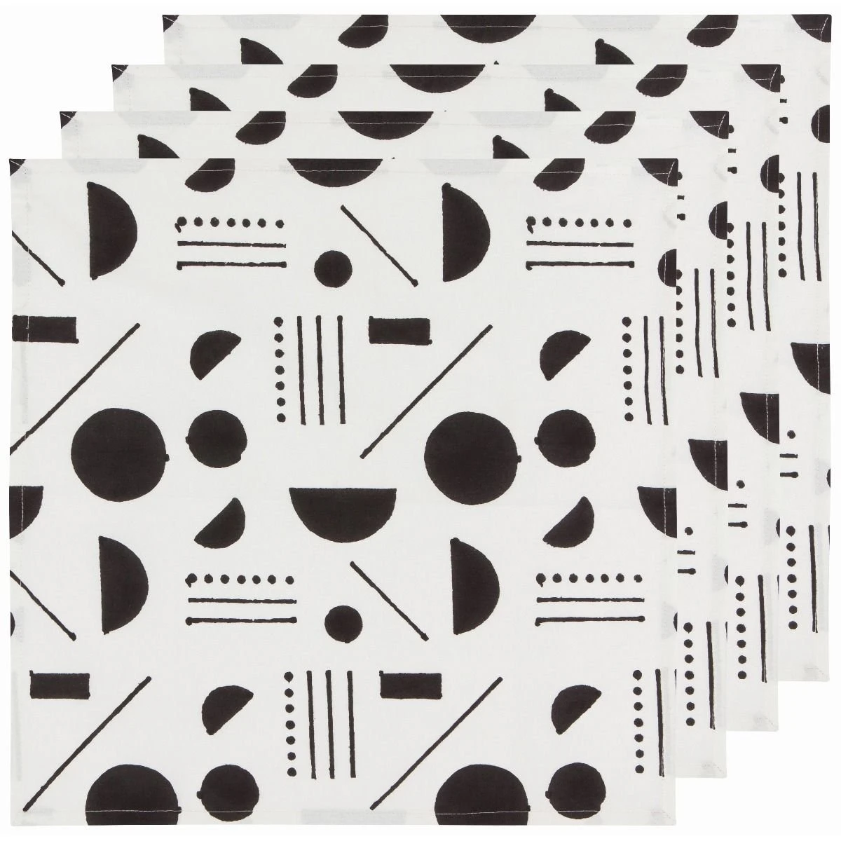 Danica Brands Danica Studio 18" Block Print Napkins (Set Of 4) | Domino