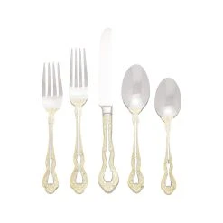 Oneida 18/10 Stainless Steel 45-Piece Flatware Set | Golden Mandolina