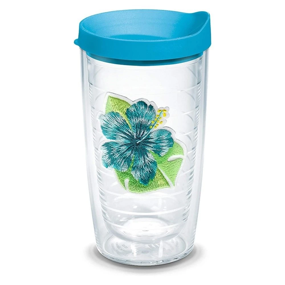 Tervis® 16oz Double-Walled Insulated Tumbler With Lid | Island Hibiscus - Teal