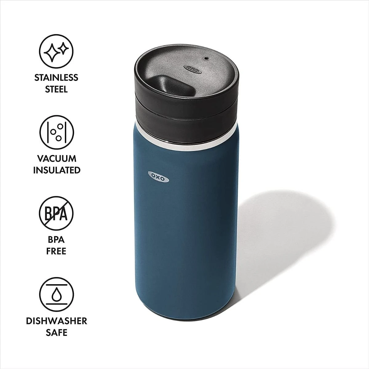 OXO Good Grips 16oz Thermal Mug Water Bottle | Dark Cobalt - Image 2