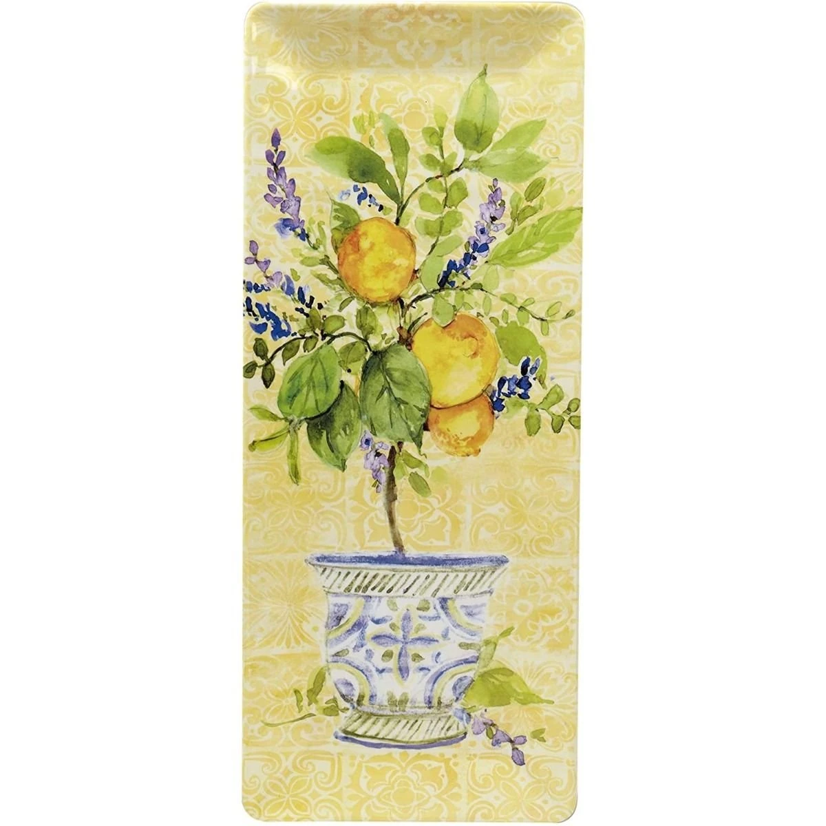 Certified International 3-Piece Melamine Hostess Set | Lemon Zest - Image 4